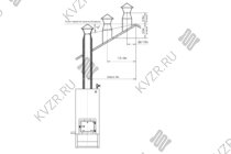 Схема установки дымовой трубы на котел